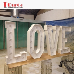 TourGo lightweight cheap price 4ft giant led light up love letters for sale
