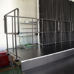 TourGo Event Stage Hire with Portable Choir Risers and Stage Platform & Stage Guardrail on Sale