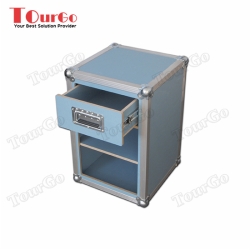 TourGo Blue Bedside Cabinet With Pull Out Drawer