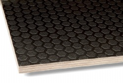 Plywood with Hexa Pattern, 2440x1220x9mm, Black