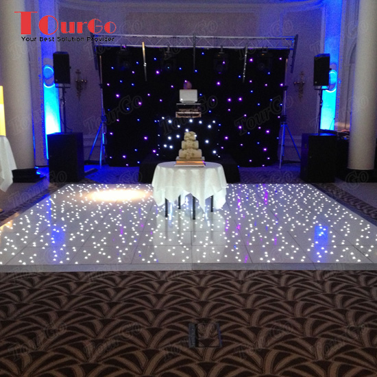 Tourgo Portable Led Starlit Dance Floor White Flooring For