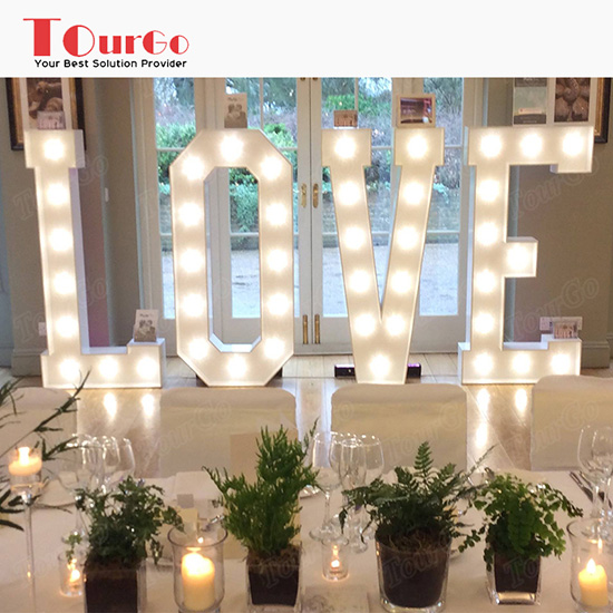 Tourgo Hot Led Marquee Lights Up Signs With Small 5ft Alphabet Letters Wall For Wedding - Big Letters For Wall With Lights