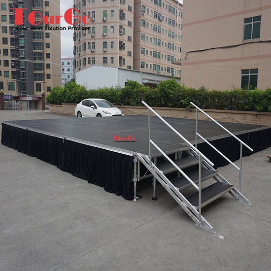 Concert Retractable Folding Aluminum Portable Stage For Outdoor Event