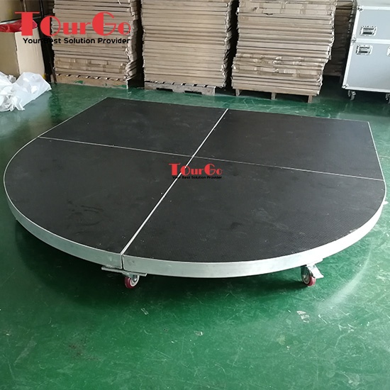 Mobile Rolling Drum Riser With Wheels By Aluminum Quick Stage