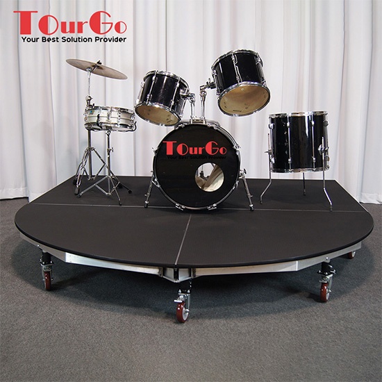Portable Rolling Drum Riser For Stage Performance