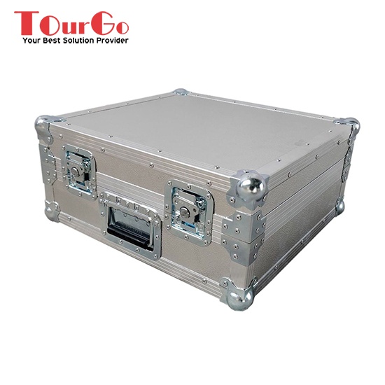 DJ TURNTABLE ALUMINIUM FLIGHT CASE - ACCOMMODATES VIRTUALLY ANY TURNTABLE