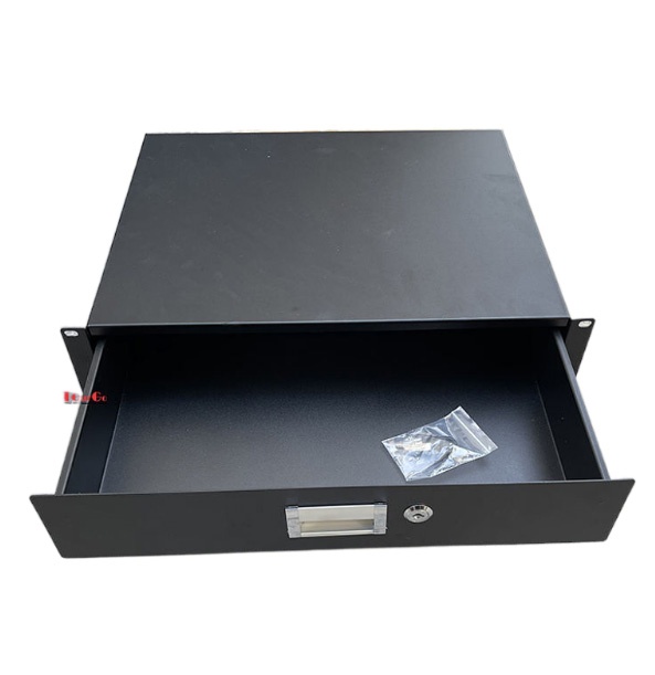 Storage 19 inch steel 2U rack drawer case