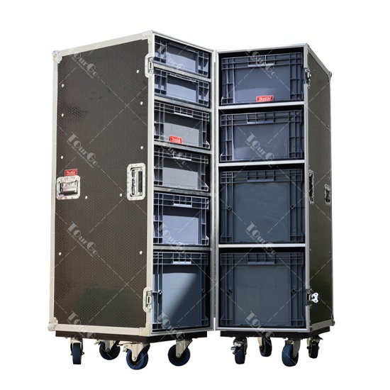 10 Drawer Clamshell Work Box Tool Flight case