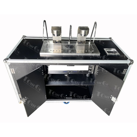 Custom Mobile Cart Build Out Road Case Espresso Coffee Machine Cart