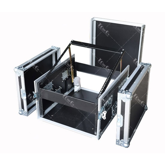 4 Space Heavy Duty Rack Case with Slant Top Mixer Rails Fit Allen&Heath H5D