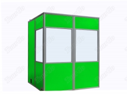 Full Size Interpreting Booths in Green