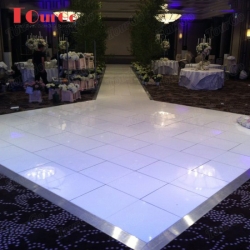 TourGo 22X22ft portable mobile sparking white starlit dance floor for sale