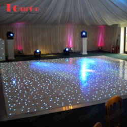 TourGo beautiful 28ft by 28ft LED white sparking starlit dance floor for wedding party