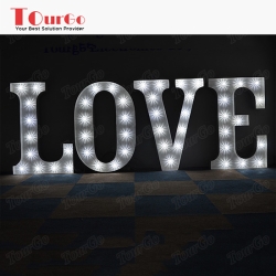 TourGo lightweight cheap price 5ft giant led light up love letters for sale