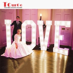 TourGo LED light up LOVE wedding and events letters