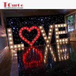 TourGo lightweight cheap price 4ft giant led light up love letters for sale