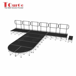  TourGo Portable Catwalk Stage 1x2m Wedding Stage Platform Used Event / Performance Stage