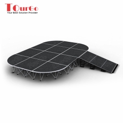  TourGo Portable Stage Design Aluminum Stage Platform with Modular Stage Ramp Used Music Stage Rental