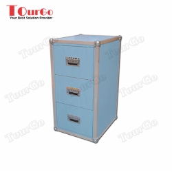 TourGo Blue 3 Drawer Filing Cabinet