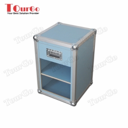 TourGo Blue Bedside Cabinet With Pull Out Drawer