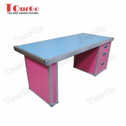 TourGo Pink + Blue 3 Drawer Office Desk