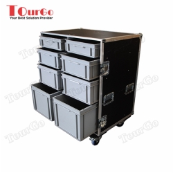 TourGo Custom Large Production Flight Case With 8 Trays