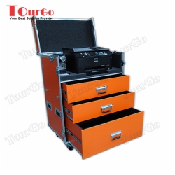 TourGo Custom Production Flight Case With Printer, Router and Nespresso Machine Storage