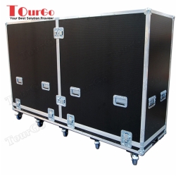 TourGo Split Top 75 LCD Plasma Flight Case With Pro Riser Lift