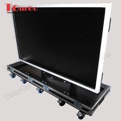 TourGo Split Top 75 LCD Plasma Flight Case With Pro Riser Lift