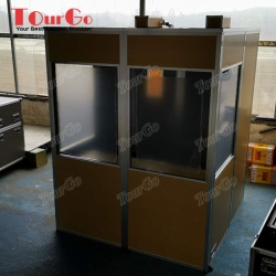 Congress ISO-Compliant Soundproof Translation Interpreter Booth With Wooden Color