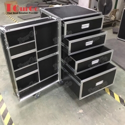 TourGo Black 4 Drawer Flight Case With Wheels