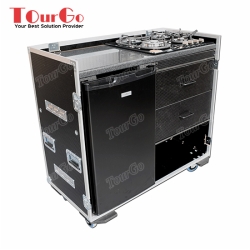 Custom Production Flight Case With Large Fridge & Gas Hob