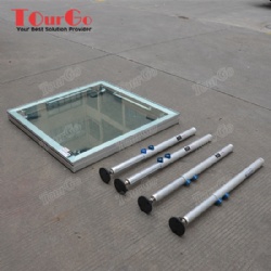 Aluminum Tempered Glass Stage 1.22*1.22m For Swimming Pool Event