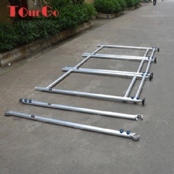 Customize Transparent Acrylic Four Legs Aluminum Stage With 2.5 Height