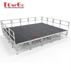 Adjustable Height Aluminium Indoor Outdoor Concert Truss Stage