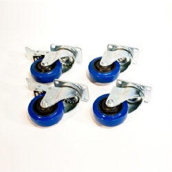 Caster Wheel 3.5inch Swivel Blue Set of 4 Road Case