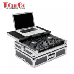 DENON MC-6000 DJ CONTROLLER FLIGHT CASE WITH LAPTOP SLIDING SHELF