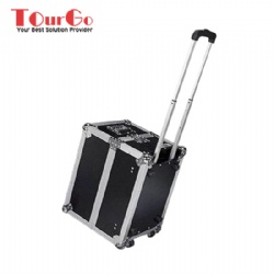 100 PIECE DELUXE LP FLIGHT CASE WITH WHEELS