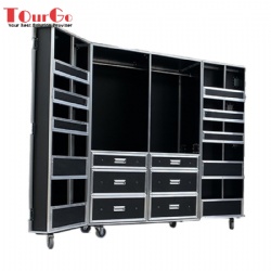 Custom Indoor Outdoor Trunk Double Door Design Portable Movement WARDROBE Flight Case