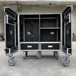 Middle Lockable Aluminum Horse Equipment Storage Flight Case Saddle Tack Cabinet Locker