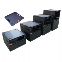 2U 4U 6U 8U 10U DJ ATA Shock-Proof AMP Rack Flight Road transport slide & slam rack flight cases