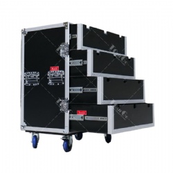 70x40x18 Four level drawer box flight case without handles