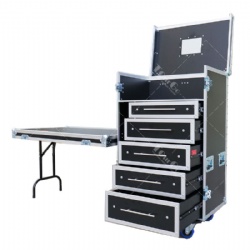 Office Transport Desk Drawer Case 24 X 30 mobile production workstation flight case