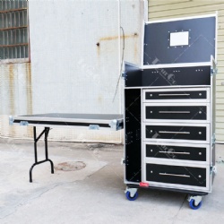 Office Transport Desk Drawer Case 24 X 30 mobile production workstation flight case