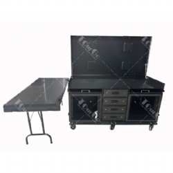All Black AV Broadcasting Flight Cases Fit 4 x 27Inch Monitors