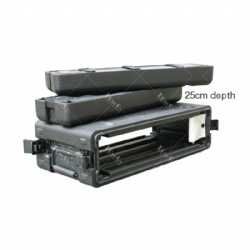 PE 2U Rack Case Shallow 25cm Depth 19″ Rackmount Flight Case