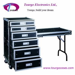 Rack Storage Drawer - 16U Rack with 4 Drawers: 2pcs 4U, 2pcs 3U and 1pcs 2U High