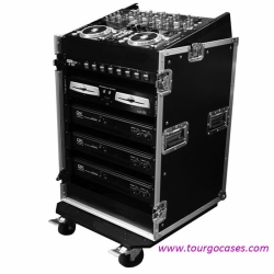 10U Slant Mixer Rack with 12U Vertical Rack System