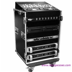 10U Slant Mixer Rack with 16U Vertical Rack System