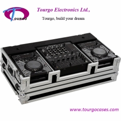 CD Coffin Cases - Case for 2pcs Small Format CD Players: Pioneer CDJ200, CDJ-400, Denon DN-S1000, DN-S1200, Numark players plus 12inch mixer: Pioneer 800 ,700, Behringer DJX-750, DDM-4000, Gemini CS-02, Denon DN-1500, DN-X1100, DN-X170